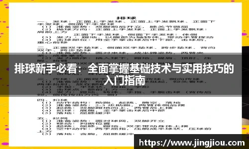 排球新手必看：全面掌握基础技术与实用技巧的入门指南